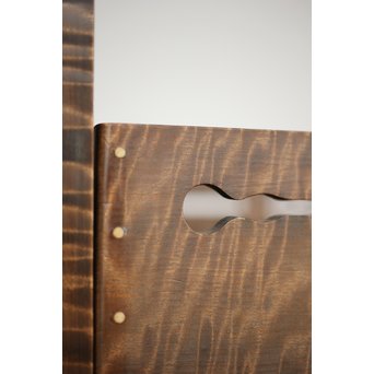 栃の虎斑 良杢莨盆 5個1組　X203 