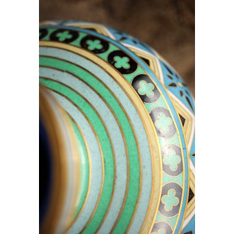 松田権六識 七宝花瓶　Y024 