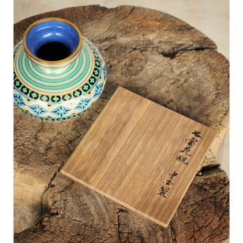 松田権六識 七宝花瓶　Y024 