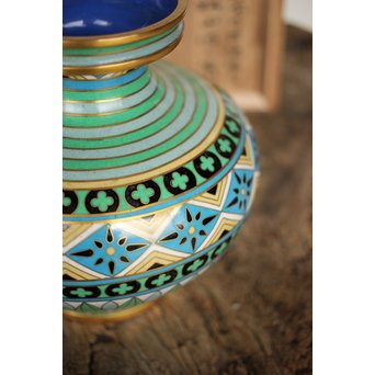 松田権六識 七宝花瓶　Y024 