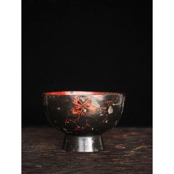 浄法寺 朱絵古代椀　Q091