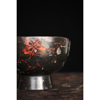 浄法寺 朱絵古代椀　Q091 