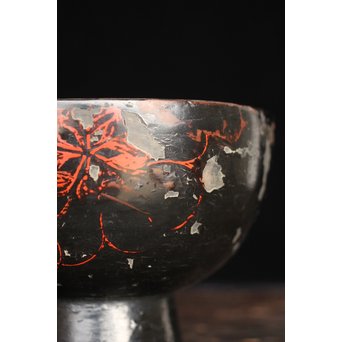 浄法寺 朱絵古代椀　Q091 