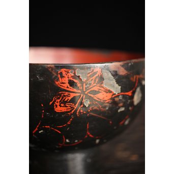 浄法寺 朱絵古代椀　Q091 