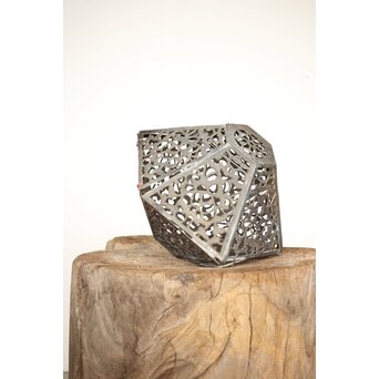 多角銅製唐草紋灯籠　M190 