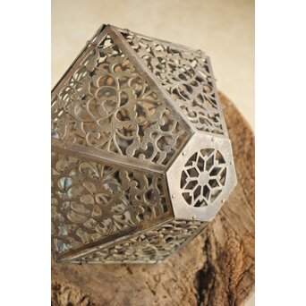 多角銅製唐草紋灯籠　M190 