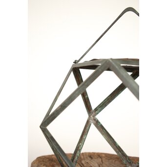 多面体 銅製灯籠　X191 