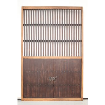 ワケあり 蔵戸風 獅子金具の格子戸　L1020