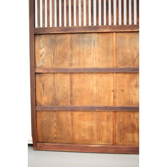 ワケあり 蔵戸風 獅子金具の格子戸　L1020 