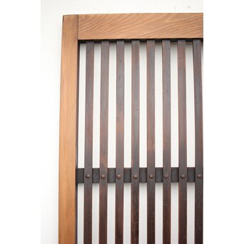 ワケあり 蔵戸風 獅子金具の格子戸　L1020 