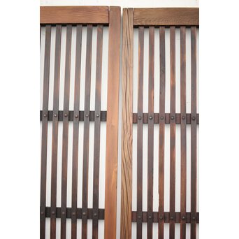 蔵戸風 獅子金具の格子戸 2枚1組　L1021 