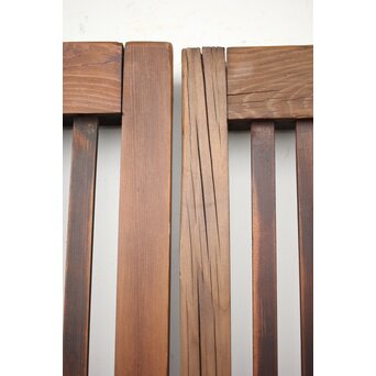 蔵戸風 獅子金具の格子戸 2枚1組　L1021 