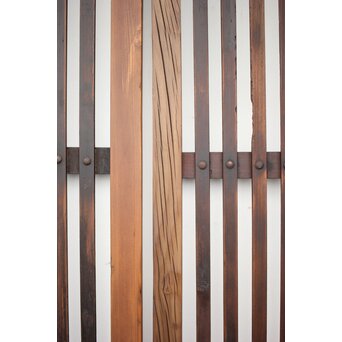 蔵戸風 獅子金具の格子戸 2枚1組　L1021 