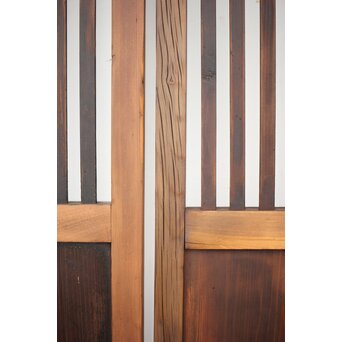 蔵戸風 獅子金具の格子戸 2枚1組　L1021 