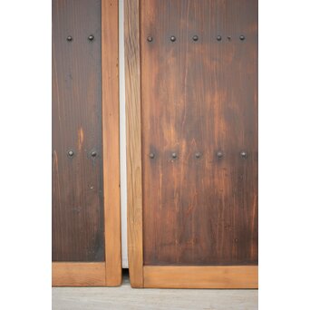 蔵戸風 獅子金具の格子戸 2枚1組　L1021 