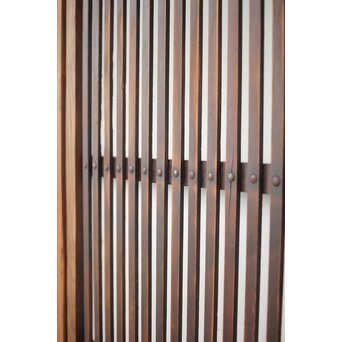 蔵戸風 獅子金具の格子戸 2枚1組　L1021 