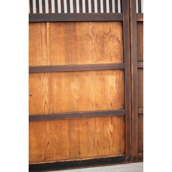 蔵戸風 獅子金具の格子戸 2枚1組　L1021 