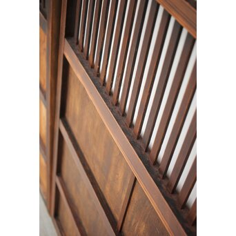 蔵戸風 獅子金具の格子戸 2枚1組　L1021 