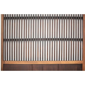 蔵戸風 獅子金具の格子戸 2枚1組　L1021 