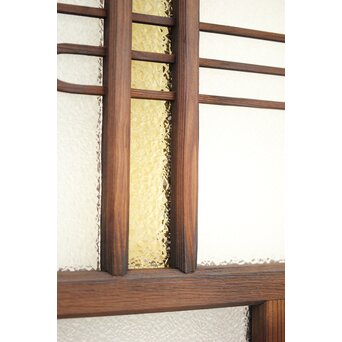 黄色と紫色ガラスの建具 2枚1組　GD1271Y 