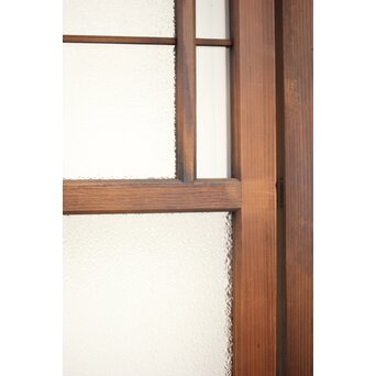 黄色と紫色ガラスの建具 2枚1組　GD1271Y 