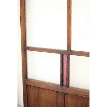 黄色と紫色ガラスの建具 2枚1組　GD1271Y 