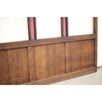 黄色と紫色ガラスの建具 2枚1組　GD1271Y 