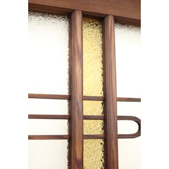 黄色と紫色ガラスの建具 2枚1組　GD1271Y 