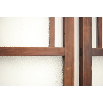 黄色と紫色ガラスの建具 2枚1組　GD1271Y 