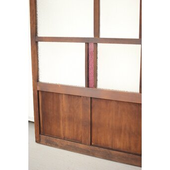 黄色と紫色ガラスの建具 2枚1組　GD1271Y 