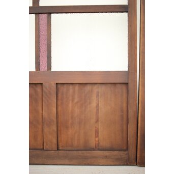 黄色と紫色ガラスの建具 2枚1組　GD1271Y 