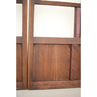 黄色と紫色ガラスの建具 2枚1組　GD1271Y 