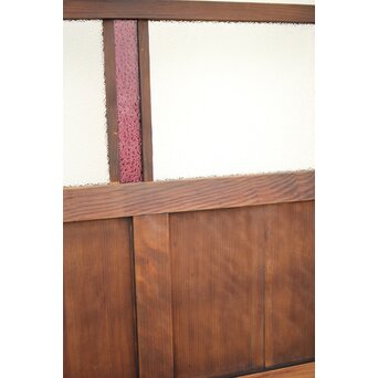 黄色と紫色ガラスの建具 2枚1組　GD1271Y 