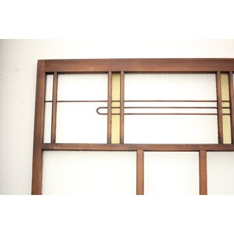 黄色と紫色ガラスの建具 2枚1組　GD1271Y 