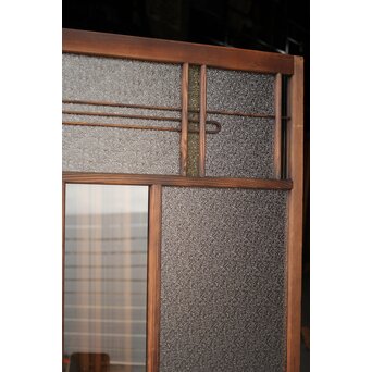 黄色と紫色ガラスの建具 2枚1組　GD1271Y 