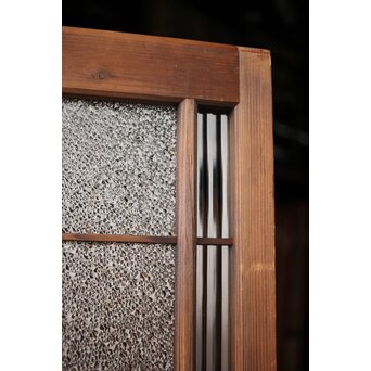 黄色と紫色ガラスの建具 2枚1組　GD1271Y 