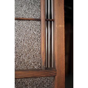 黄色と紫色ガラスの建具 2枚1組　GD1271Y 隅にはモール