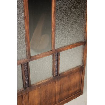 黄色と紫色ガラスの建具 2枚1組　GD1271Y 