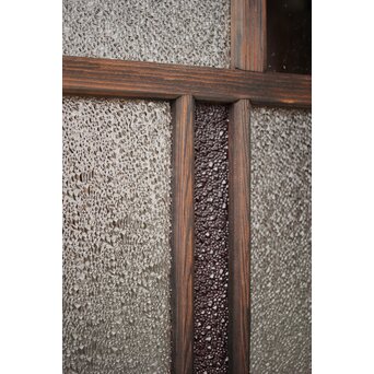 黄色と紫色ガラスの建具 2枚1組　GD1271Y 