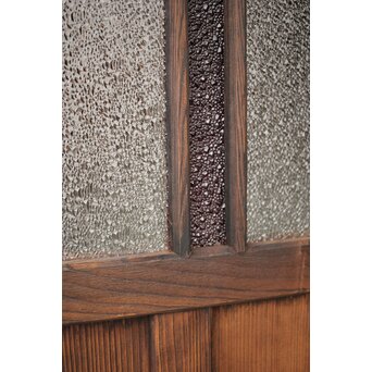 黄色と紫色ガラスの建具 2枚1組　GD1271Y 