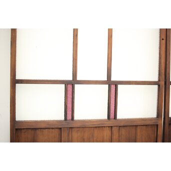 黄色と紫色ガラスの建具 2枚1組　GD1271Y 