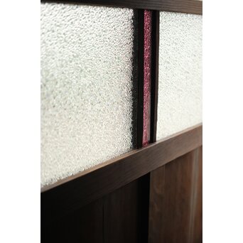 黄色と紫色ガラスの建具 2枚1組　GD1271Y 