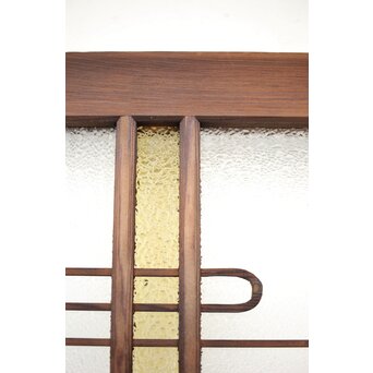 黄色と紫色ガラスの建具 2枚1組　GD1271Y 