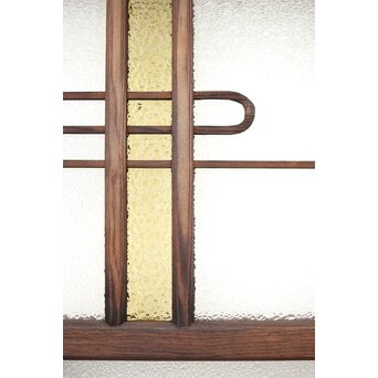 黄色と紫色ガラスの建具 2枚1組　GD1271Y 