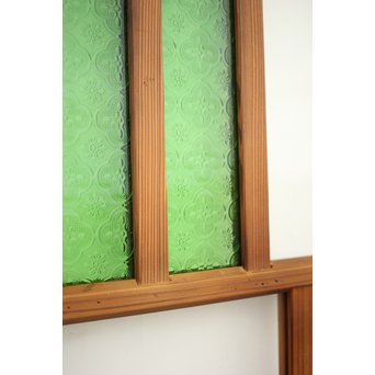 緑色ガラスのドア　GD1272 