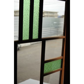 緑色ガラスのドア　GD1272 