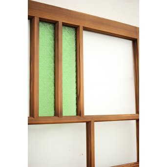 緑色ガラスのドア　GD1272 
