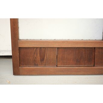 赤色ガラスの中型ガラス戸 2枚1組　GD1273 