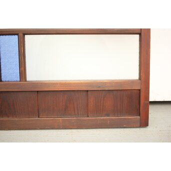 赤色ガラスの中型ガラス戸 2枚1組　GD1273 