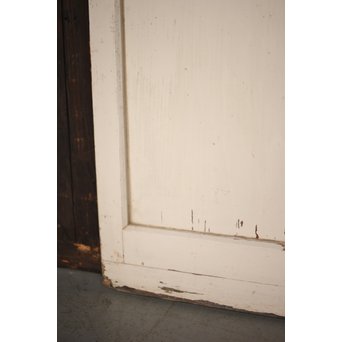 白いアンティークガラス戸　D180 